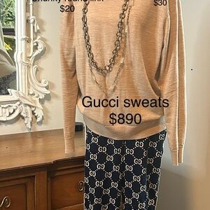 Gucci Navy GG Logo Pants